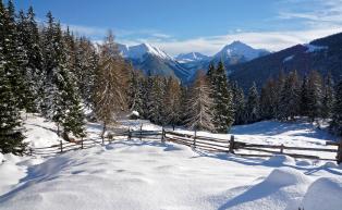 Paesaggio invernale in Val d'Ultimo