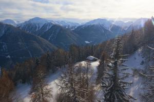 Panorama im Winter in Ulten