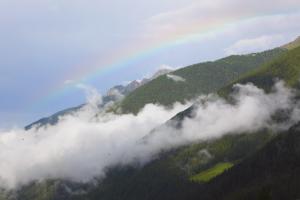 Rainbow in the mountains