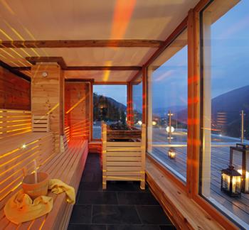 Finnische Sauna mit Panorama - Hotel Rainer