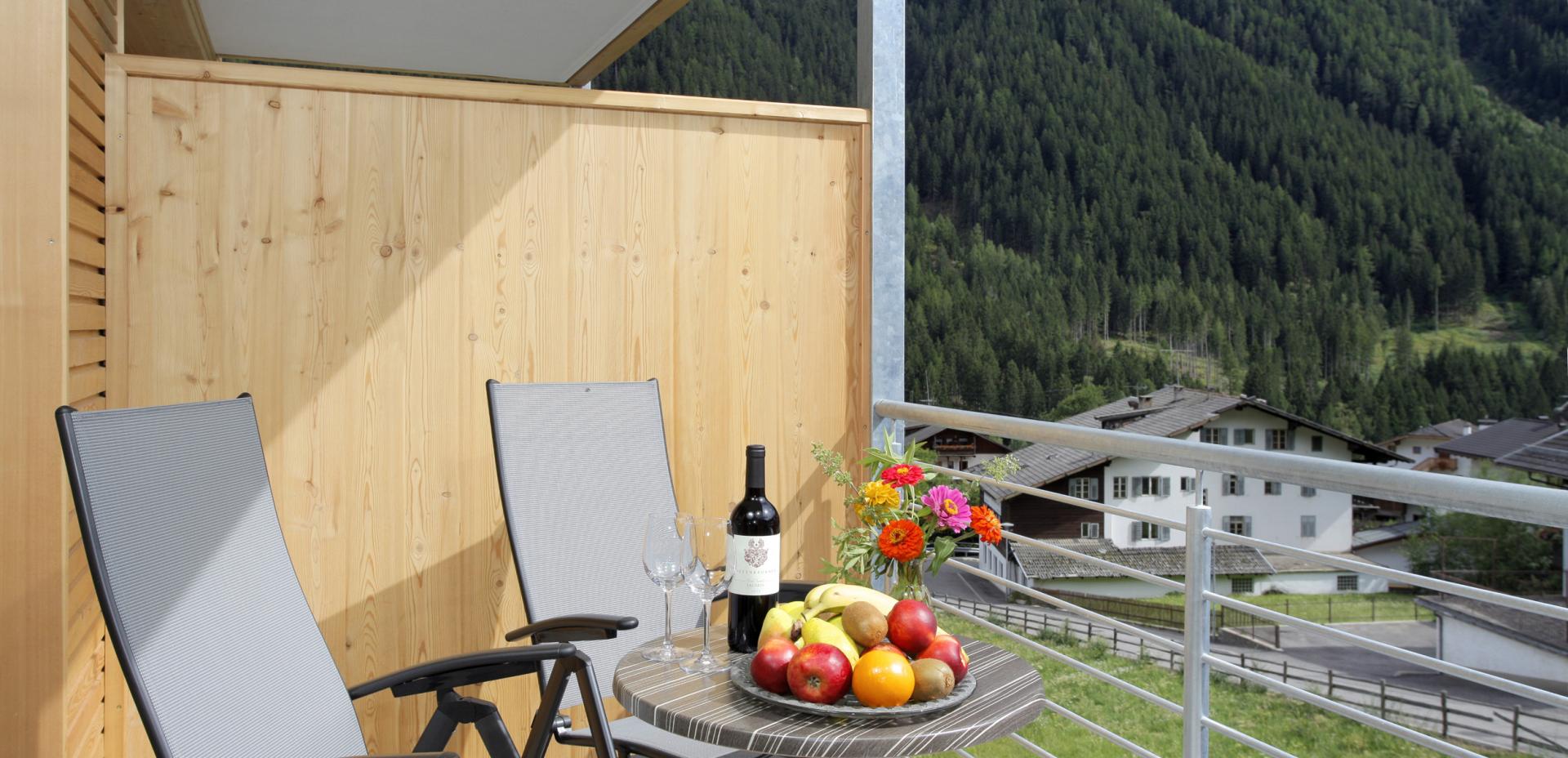 Balkon mit Panoramablick im Vital-Hotel Rainer