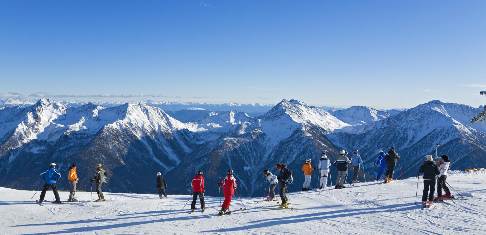 Vista panoramica montano nella zona sciistica Schwemmalm