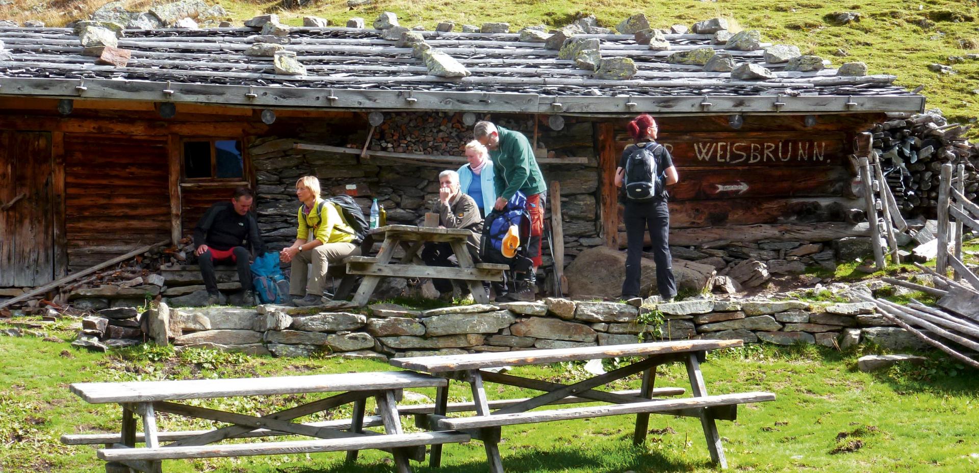 Traditional mountain hut in Ultental